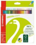 STABILO GreenColours Set de creioane colorate hexagonale (24 de bucăți) (6019/2-24)