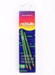 Nebulo Creioane colorate triunghiulare Nebulo #green (12 buc) (ZC-TR-1)