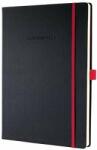 Sigel A/4 exclusiv cu grilă pătrată Notebook 97 foi (copertă tare) #black-red (CO660)