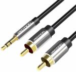 Vention BCFBF cablu audio 1 m 3.5mm 2 x RCA Aluminiu, Negru (BCFBF)