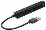 PORT Designs Hub USB Speedlink SNAPPY SLIM, 4 porturi, USB 2.0, pasiv, negru (SL-140000-BK)