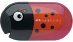 Faber-Castell Canistră cu două orificii cu radieră și ascuțitoare - Ladybird #black-red (183526)