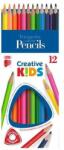 ICO Set de creioane colorate, triunghiulare, ICO "Creative kids", 12 culori diferite (7140148002)