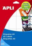 APLI Etichetă APLI, 20x50 mm, colțuri rotunjite, A5 pe suport, APLI, 420 de etichete pe pachet (01867)