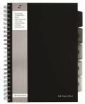 Pukka Pad PAD Caiet de notițe cu spirală, A4, cu linii, 125 de pagini, PUKKA PAD "Black project book", negru (SBPROBA4)