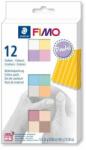 FIMO Clay, set, 12x25 g, combustibil, FIMO "Soft Pastel" 12 culori diferite (8023 C12-3)