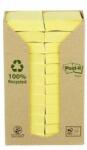 3M POSTIT Blocnotes autoadeziv, 38x51 mm, 24x100 de foi, ecologic, 3M POSTIT, galben (7100172247)