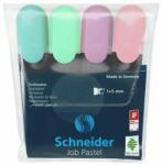 Schneider Highlighter Set, 1-5 mm, SCHNEIDER Job Pastel, 4 culori pastelate diferite (115098)