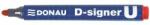 DONAU Marker cu alcool, 2-4 mm, conic, DONAU "D-signer U", roșu (7371001-04PL)