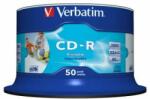 Verbatim Disc CD-R VERBATIM, imprimabil, mat, no-ID, AZO, 700MB, 52x, 50 buc, pe rolă, VERBATIM (43438)