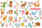 Eosette Stickere Alfabetul Animalelor - 60x90 cm