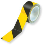 Eosette Banda adeziva marcare, PVC galben negru, 50mm x 66m