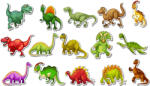 Eosette Set Stickere - Dinozauri Colorati - 40x70 cm