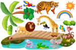 Eosette Autocolant de perete pentru copii - Podul cu animale