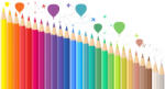 Eosette Autocolant brau decorativ - Creioane colorate si baloane