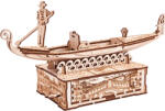 Wood Trick Puzzle 3D, mecanic, din lemn, Gondola, 82 piese (WDTK028)