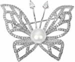  JwL Luxury Pearls Csillogó pillangó bross igazgyönggyel és kristályokkal JL0507