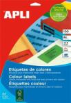 APLI Etichetă APLI, 70x37 mm, color, APLI, roșie, 2400 de etichete per pachet (11836)