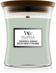 WoodWick Sagewood & Seagrass ароматна свещ с дървен фитил 275 гр