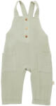 BabyCosy Salopeta de vara cu buzunare din muselina, BabyCosy, 100% bumbac organic, verde (Marime: 6-9 luni) (BC-CSYM7011-6)