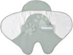 Beaba Sistem de înfășat Babynomade® Double Fleece Beaba Sage Green White strat dublu verde extra cald de la 0-6 luni (BE948012) Lenjerii de pat bebelusi‎, patura bebelusi