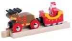 Bigjigs Toys Sania lui Moș Crăciun + șină (DDBJT468) Trenulet