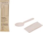 Biodeck Set Biodegradabile Compostabile, Lingura XL Lemn si Servetel Kraft, 100 Bucati (SET-LEMN-LXLSK-250)