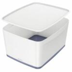 Leitz Cutie de depozitare Leitz MyBox cu capac, mărimea L, alb/gri