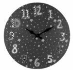 4home Ceas de perete pentru copii Stars, 33 cm, gri