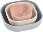 Beaba Étkezőgarnitúra Silicone Nesting Bowl Set Beaba Velvet Grey Cotton Dusty Rose szilikonból 3-részes szürke-rózsaszín-fehér 4 hó-tól (BE913568)