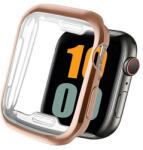 Apple Watch 7 (45mm), Szilikon védőkeret, közepesen ütésálló, szíj nélkül, vörösarany - tok-shop