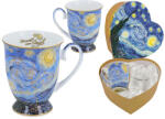 CARMANI Van Gogh Csillagos éj porcelán bögre szett szív dobozban - 2 darabos - CARMANI (IMO-CHH-830-0310)