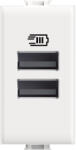 BTicino Priza USB 1M Tip A alimentare dubla 5V Matix Bticino alb AM4191AA (AM4191AA)