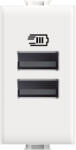 Legrand Priza USB 1M Tip A alimentare dubla 5V Matix Bticino alb AM4191AA (AM4191AA)