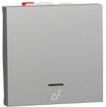 Schneider Electric Intrerupator revenire simbol sonerie cu led 2M Schneider Noua Unica aluminiu NU320630CN (NU320630CN)
