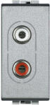 Legrand Priza audio RCA Living Light Bticino 1M aluminiu NT4281 (NT4281)