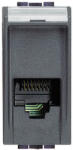 Legrand Priza telefon RJ11 Living Light Bticino 1M antracit L4258 11N (L4258/11N)