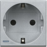 Legrand Priza schuko Axolute Bticino 2M iluminabila aluminiu HC4141 (HC4141)