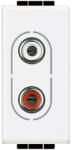 Legrand Priza audio RCA Living Light Bticino 1M alb N4281 (N4281)