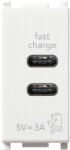 Vimar Priza USB tip C dubla 5V 3A 1M Vimar Plana alb 14292. CC (14292.CC)