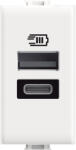 Legrand Priza USB 1M Tip A+C 5V Matix Bticino alb AM4191AC (AM4191AC)