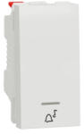 Schneider Electric Intrerupator revenire simbol sonerie cu led 1M Schneider Noua Unica alb NU310618CN (NU310618CN)