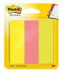 3M Etichetă de marcare 3M POSTIT, hârtie, 3x100 coli, 25x76 mm, 3M POSTIT, culori neon mixte (7100172769)