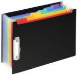 Viquel Dosar pentru muzicuță cu tablă de scris, 6 compartimente, VIQUEL Rainbow Class, negru (999367-5)