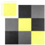 RicoKids Puzzle cu burete 180x180cm (9buc) #grey-yellow (7497_)
