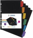 Maxi VIQUEL Registru, plastic, A4 Maxi, 6 buc, VIQUEL Rainbow Class, negru (157067-06)