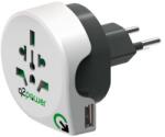 Q2 POWER Q2WCH-USB lume - Elveția călător adapter + USB priză (Q2WCH-USB)
