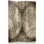 Gario Paraván Antik világtérkép Méret: 110 x 170 cm, Kivitelezés: Klasszikus paraván