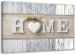 Gario Vászonkép A Home felirat különbözo fafajták hátterében Méret: 60 x 40 cm