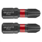 GRAPHITE torziós ütvecsavarozó bit ph3 x 25mm, 2db (56H502)